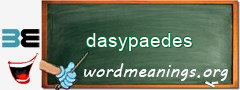 WordMeaning blackboard for dasypaedes